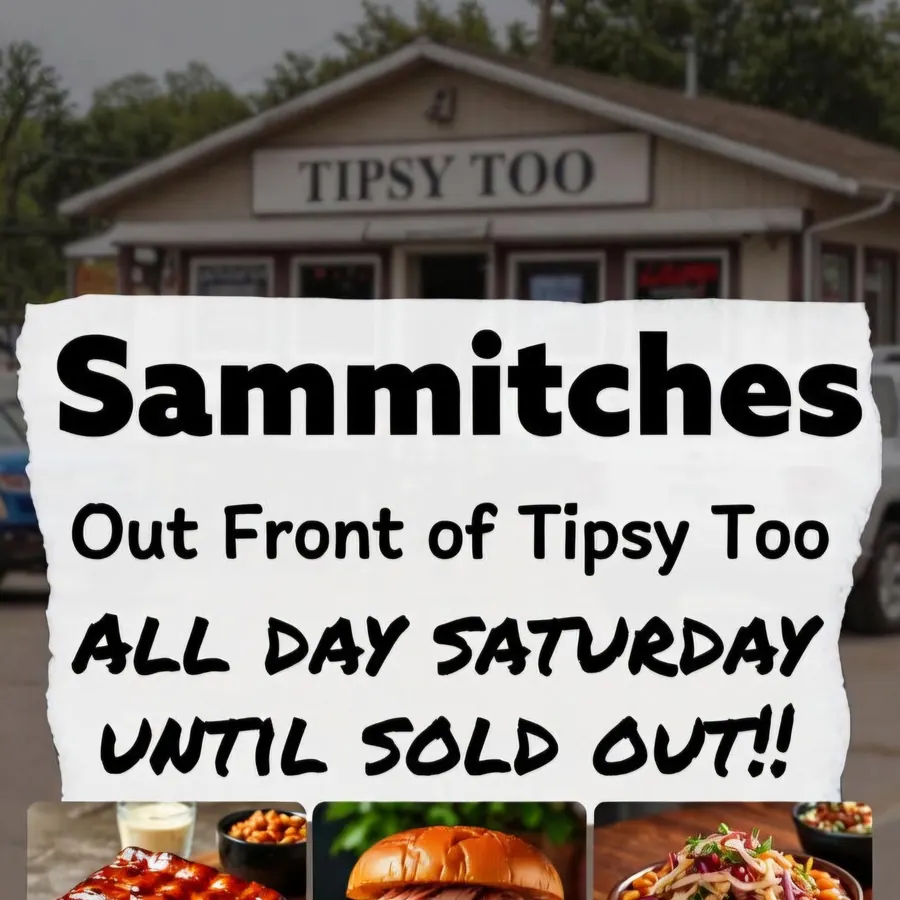 Sammitches flyer with BBQ photos