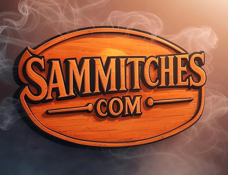 Sammitches.com wooden sign logo